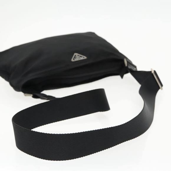PRADA Shoulder Bag Nylon Black Silver Auth 95371 - Picture 7 of 16